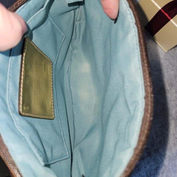 Coach Brown Signature Jacquard Large Wristlet - Picture 5 of 5